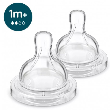 Philips AVENT lutipudeli lutt SCY762/02 silikoonist ümmargune aeglase vooluga