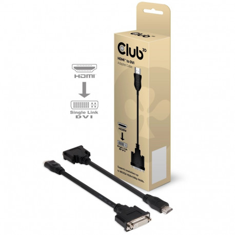 CLUB3D HDMI-DVI ühe lingiga passiivne adapter
