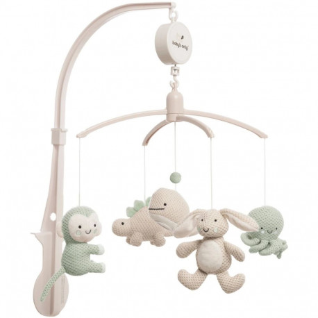 Clementoni muusikakarussell Baby's only BO-815.023.062.50 loomadega 0+, loorberroheline/soe linane