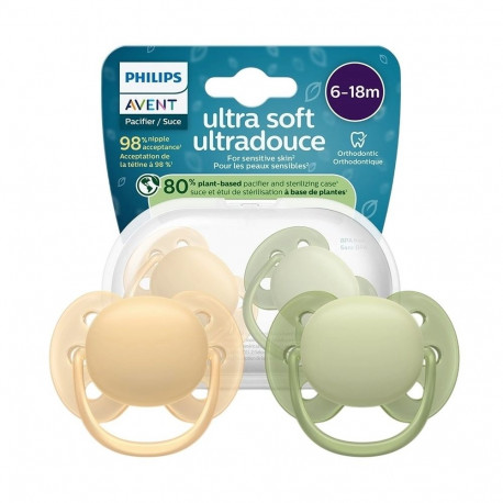 Philips Avent pacifier Ultra soft  6-18M (2 pcs)  for boys SCF091/45