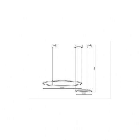 ripats LED valgusti SIBIU 2XROUND 4000K must