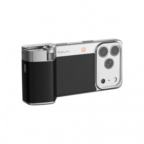 Phone Camera Grip - PGYTECH Retrova Grip Kit for iPhone 17 Pro Graphite Black