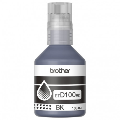 "Brother BTD100BK - 108 ml - mit hoher Kapazitt - Schwarz - original - hngende Box - Nachflltinte - 
