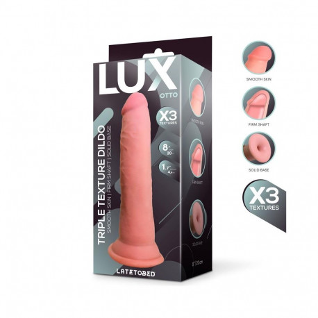 Otto Triple Texture Dildo 8" Skin Colour TPE CL,22