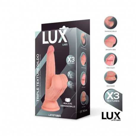 Lars dildo kolmekordse tekstuuriga, liikuvate kuulidega 7,6" Cl,12