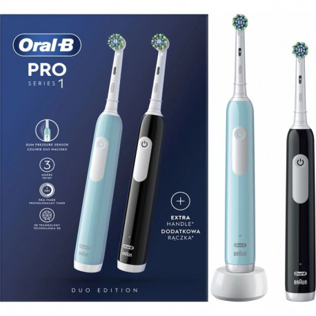 Oral-B elektriline hambahari Pro Series 1 Duo, laetav, täiskasvanutele, 2 kaasasolevat harjapead