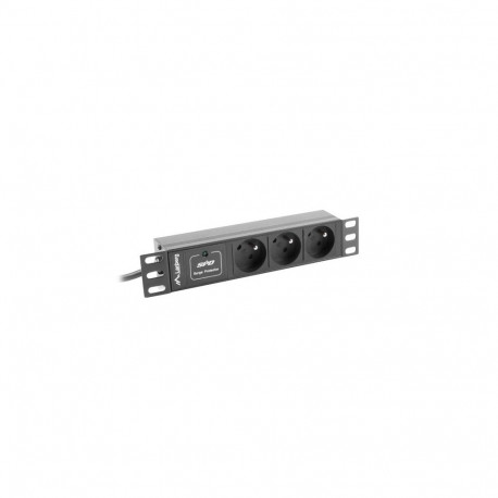 LANBERG POWER STRIP RACK 10" (1U, 10A, 3X 230V PL)