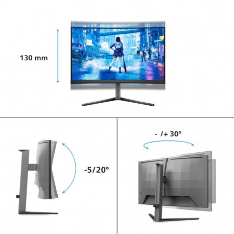 Philips Evnia 5000 27M2C5200W/00 computer monitor 68.6 cm (27") 1920 x 1080 pixels Full HD LCD Grey