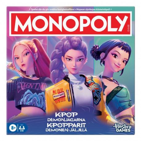 MONOPOLY board game KPOP Demon hunters (in Finnish/Swedish lang.)