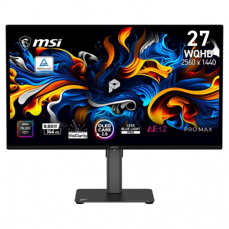 MSI monitor PROMAX271QPX14G 67,3cm (26.5") 2560 x 1440 pikslit 16:9 Quad HD OLED 0,03ms 144Hz HDR Di
