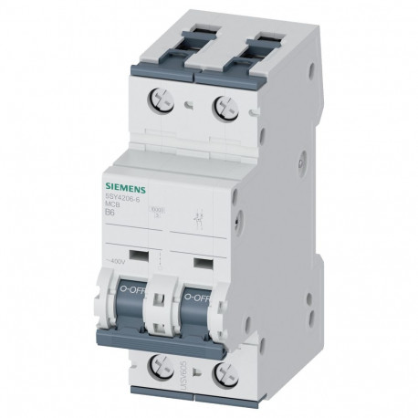 Siemens miniatuurne kaitselüliti 10KA 2POL B6, IP20, 400V