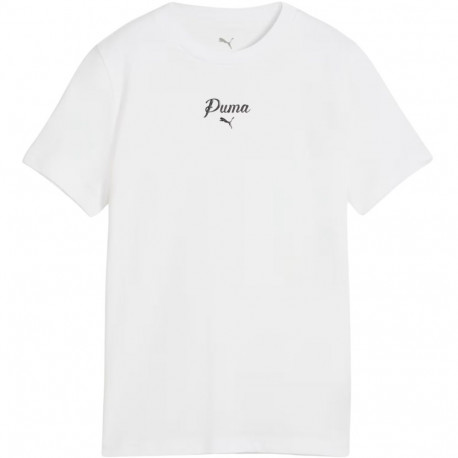 Koszulka dla dzieci Puma Ess Script Tee biała 692542 02