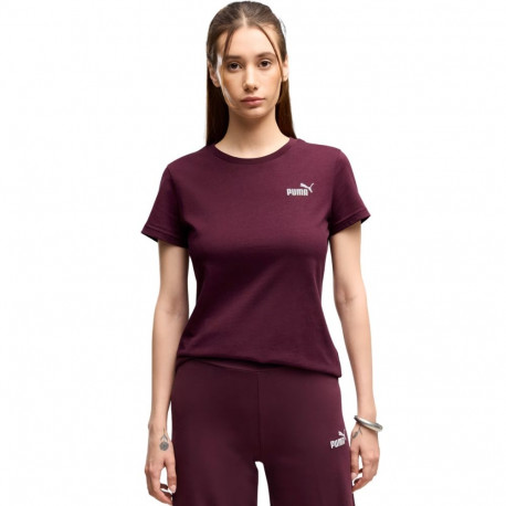 Koszulka damska Puma ESS Small No.1 Logo Tee(s) burgundowa 682373 24 M