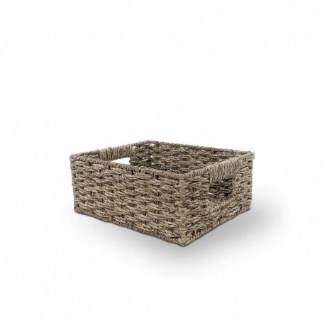 BASKET 25X20X10CM METAL/SEAGRASS