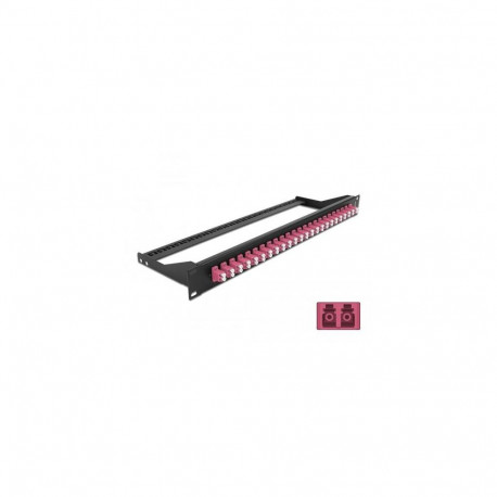 DeLOCK 19″ Fibre Patch Panel 24 port LC Duplex violet