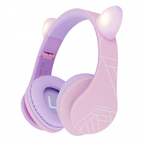 PowerLocus BT Headphones P2 Kids Cat Ears Purple/P