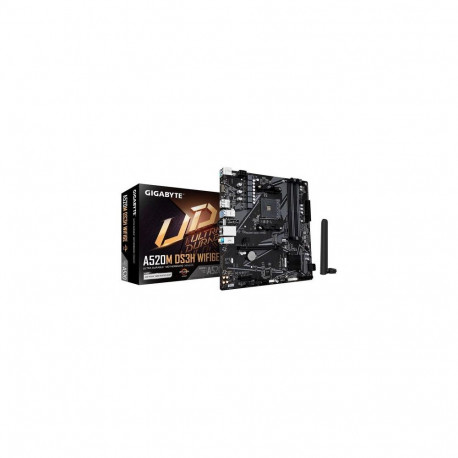 GIGABYTE A520M DS3H WIFI6E Motherboard - Supports AMD Ryzen 5000 Series AM4 CPUs, up to 4733MHz DDR4