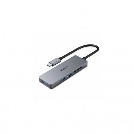 AUKEY CB-C63 laptop dock/port replicator Black, Grey