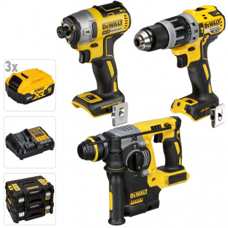 POWER TOOL COMBO KIT DEWALT DCK368P3T-QW (DCH273+DCD796+DCF887)