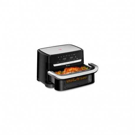 Tefal Dual Easy Fry Flex EY9228 9 L Stand-alone 2700 W Hot air fryer Black, Stainless steel