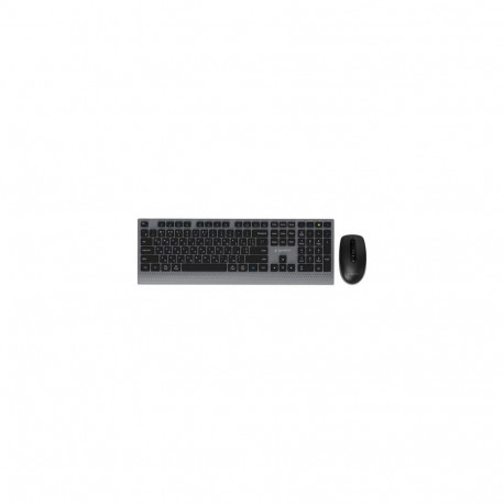 Gembird Dual-mode slim wireless desktop set, 2.4G+BT, Cyrillic layout
