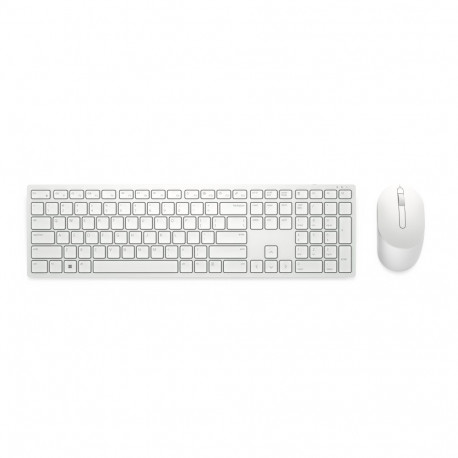 Dell Pro Wireless Keyboard and Mouse - KM5221W - US International (QWERTY) - White