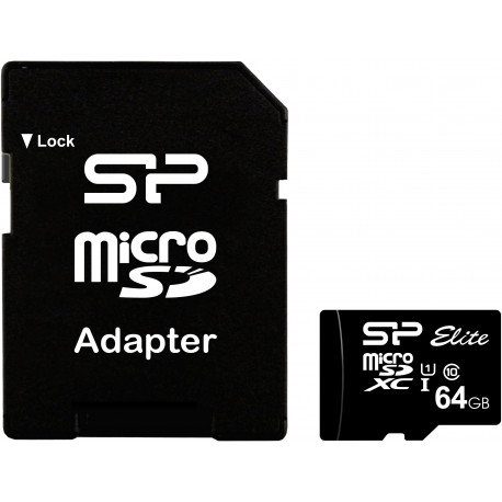 Silicon Power memory card microSDXC 64GB Elite + adapter (opened package)