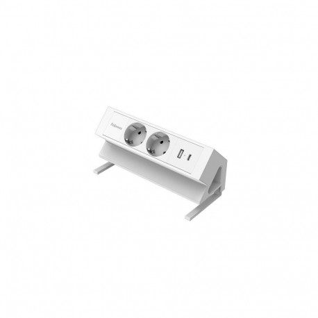 POWER DESK 2 TYPE F/WHITE 100137183 FELLOWES