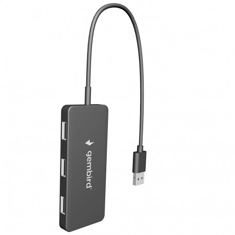 Gembird UHB-U2P4-04 interface hub USB 2.0 480 Mbit/s Black