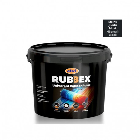 PAINT RUBBEX UNIVERSAL BLACK 3.5KG