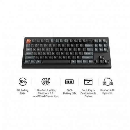 Keychron klaviatuur WRL V3 ULTRA/BLACK V3U-D4 (4894979026668)