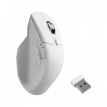 Keychron hiir M6 paremakäelistele optiline RF-juhtmevaba + Bluetooth + USB Type-C 30000DPI, valge