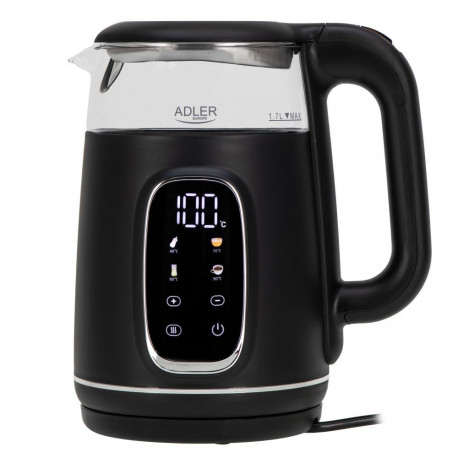 Adler Kettle with LED Display | AD 1305 | Electric | 2200 W | 1.7 L | Plastic | 360 rotational base 