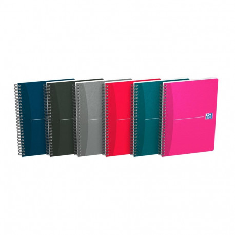 Kaustik A5 jooneline 90lehte spiraalköide Oxford Essential assortii