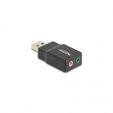 DeLOCK External USB Sound Card with USB-A male to 2 x 3.5 mm Stereo jack Plug & Play audio adapt