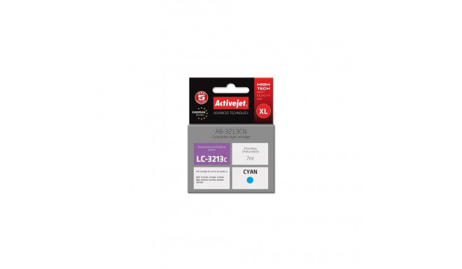 Activejet AB-3213CN printer ink for Brother, Brother LC3213C replacement; Supreme; 7 ml; cyan