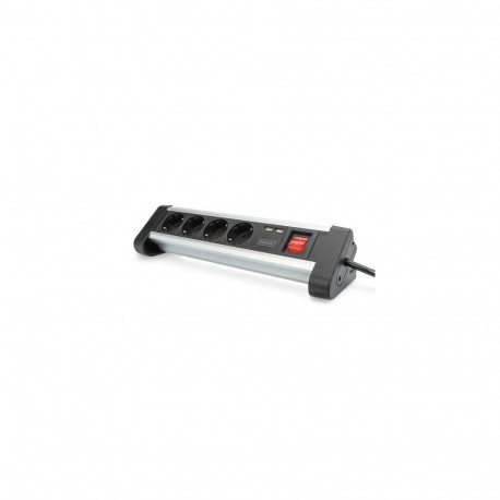 Digitus 4-way office socket strip with 2x USB ports