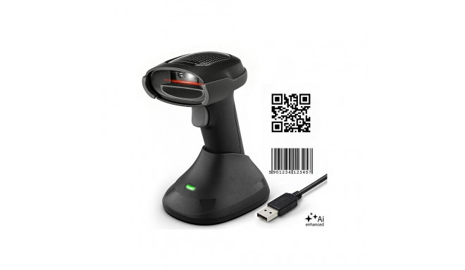 Wireless barcode scanner 1D 2D scanner stand USB