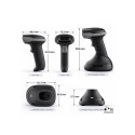 Wireless barcode scanner 1D 2D scanner stand USB