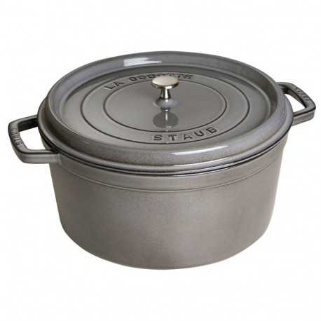 Staub ümmargune malmpott 12.6ltr, grafiit