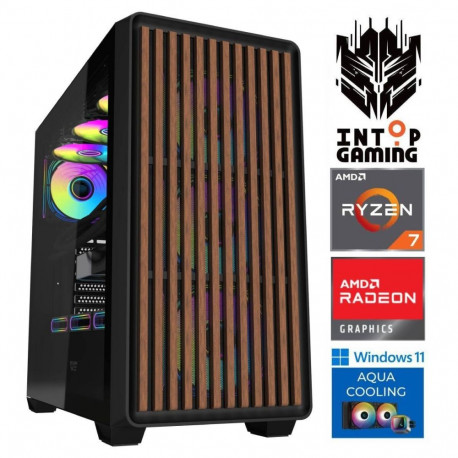 INTOP AQUA Ryzen 7 9800X3D 32GB DDR5 1TB SSD M.2 NVME+2TB RX9060XT 16GB WIN11