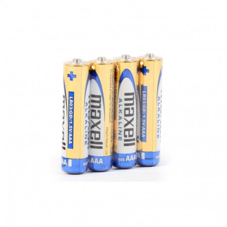 Battery - Maxell LR03 4T Alkaline AA 1.5V Batteries, 4 pcs