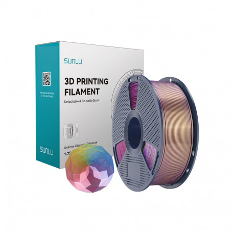 3D Printing Filament - Sunlu PLA+ Silk Forth-Color Filament 1.75mm Blue-Purple-Red-Gold