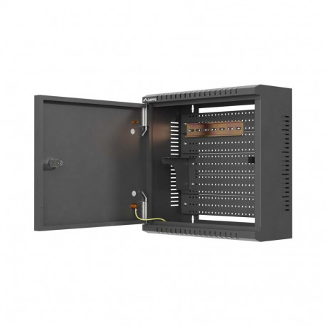 Lanberg 2U Wall mounted rack Black