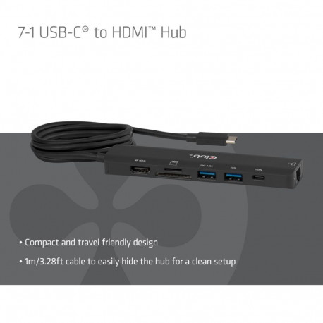 CLUB3D 7-1 USB-C® to HDMI™ Hub