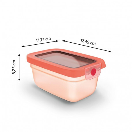 FOOD BOX 0.75L ONECLICK ORANGE