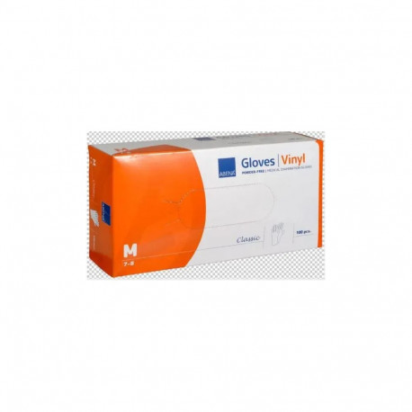 Vinyl gloves ABENA Classic, powder-free, size M, transparent, 100pcs