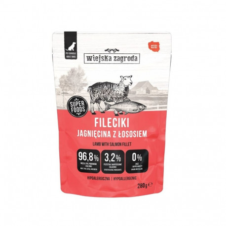 WIEJSKA ZAGRODA Lamb fillets with salmon - wet dog food - 280g