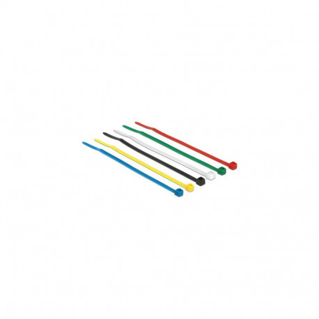 DeLOCK 18627 cable tie Nylon Black, Blue, Green, Red, Transparent, Yellow 100 pc(s)