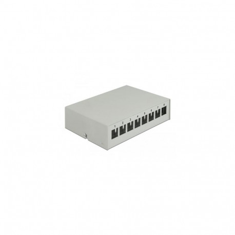 DeLOCK Keystone Patch Panel 8 Port grey